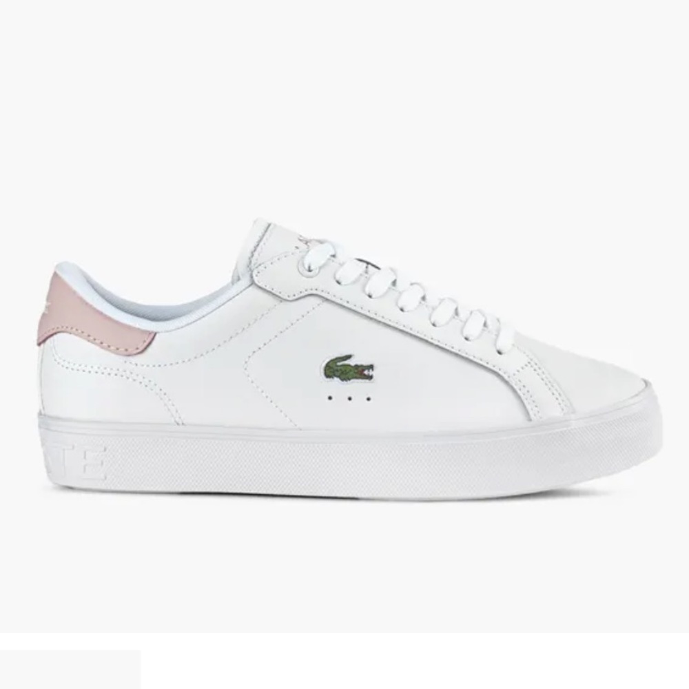 Lacoste Women’s White Leather Sneakers TennisCore Grandpacore Size 7.5 🐊